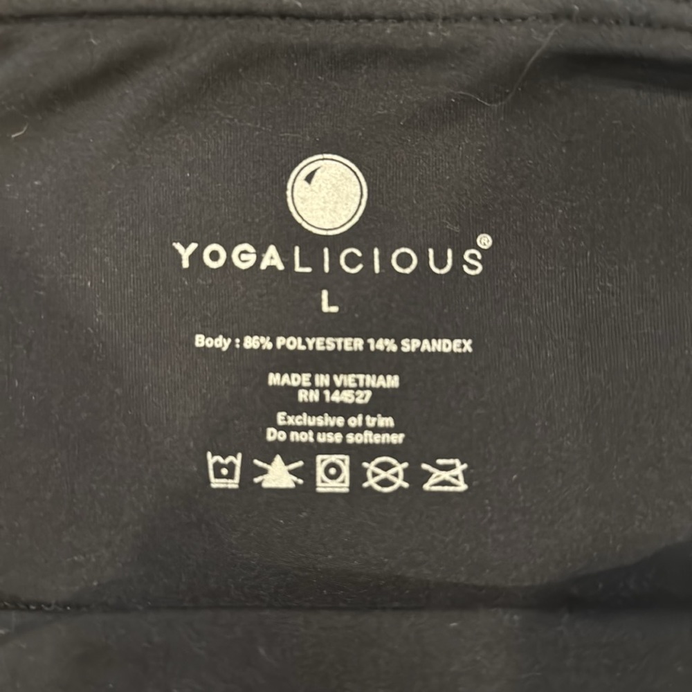 YOGALICIOUS Black Legging Pant, Size L - Picture 3 of 3